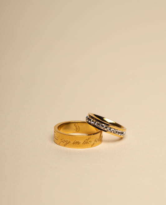 Find Joy in the journey - Affirmation ring duo